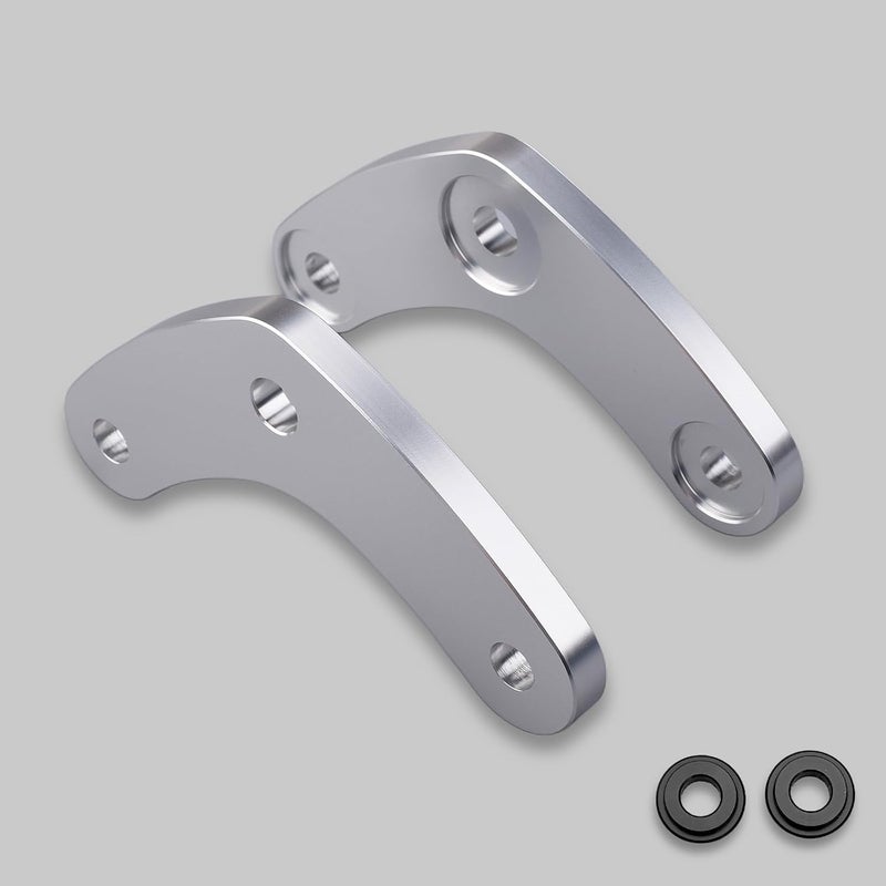 LEDISHUN for Ninja650 Z650 Z650RS Motorcycle Aluminum Lowering Link Dog Bone Kits Plate for Kawasaki Vehicle (0.98 Inches Drop) (Silver) - Image 1
